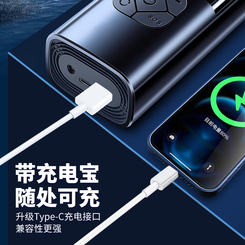 휴대용 자동차 공기 펌프 타이어 에어펌프 주입기 팽창기 무선 차량용 2000mAh+12V - 상세 이미지 4