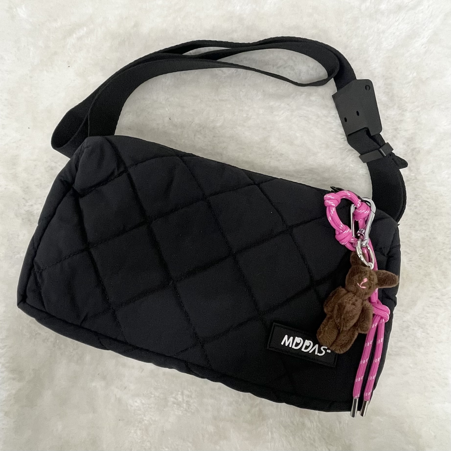 사각 퀼팅 여행용 크로스백 가벼운 보부상 유럽여행가방 핸드폰 패딩 크로스 나일론 미니백