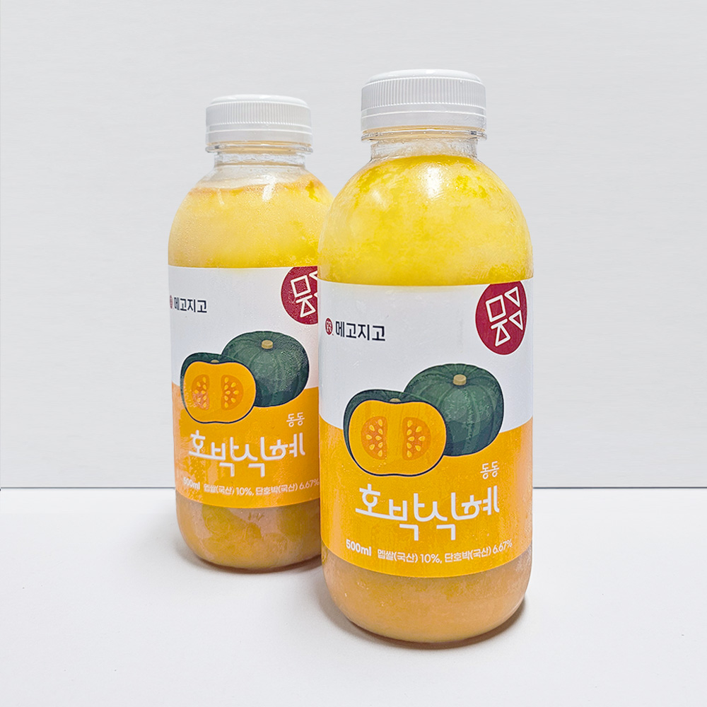동동 호박식혜 500ml  페트병 국내산 단호박 냉동 얼음식혜 - 상세 이미지 4