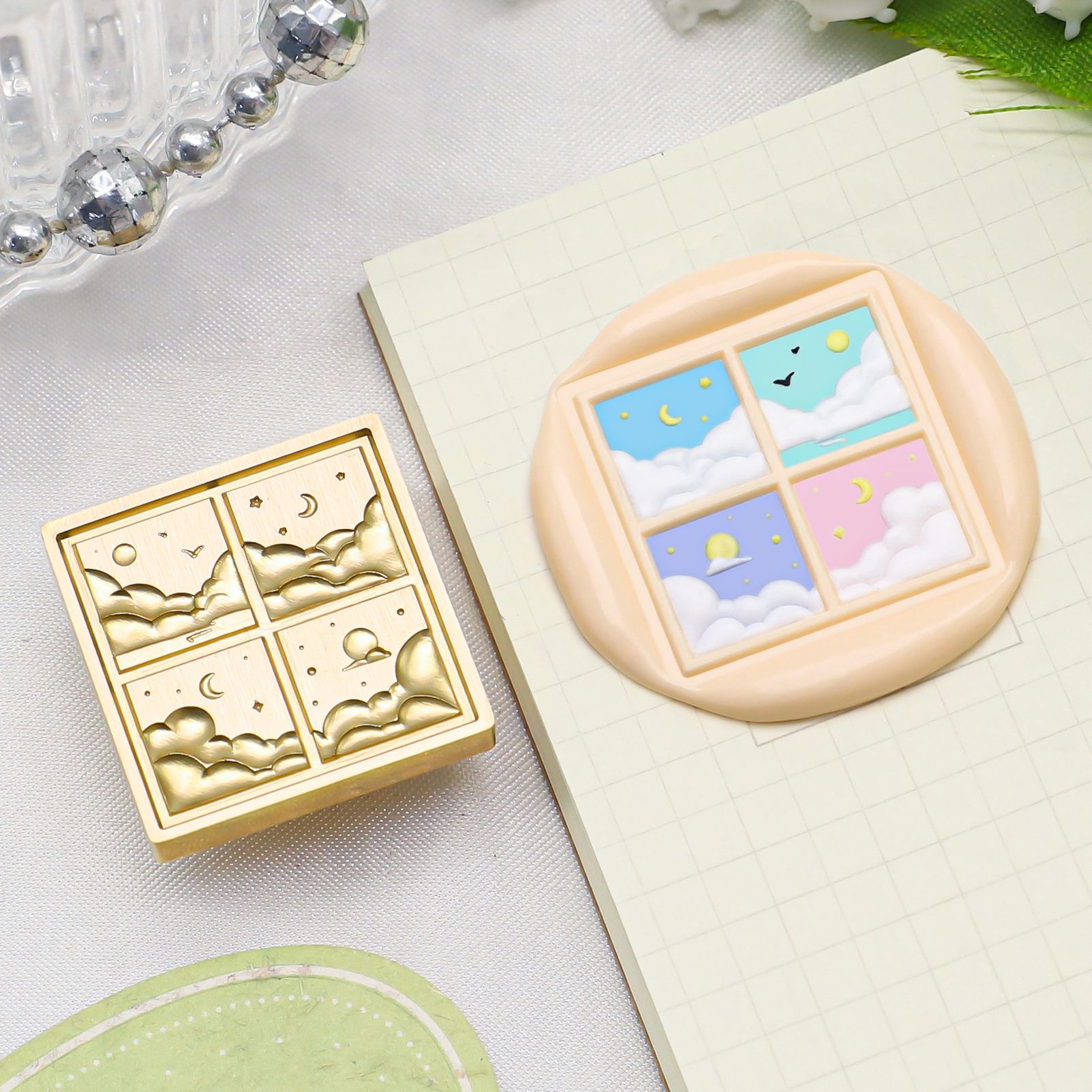 실링왁스 인장 헤드 네컷사진 테마 하늘네컷