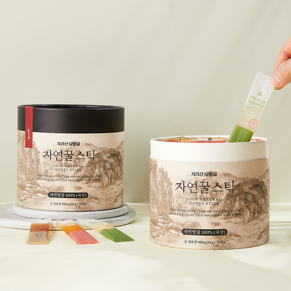 지리산모향골 자연 꿀스틱 90포 올인원 3종(아카시아 야생화 밤 30포씩) 허니스틱 답례품 선물