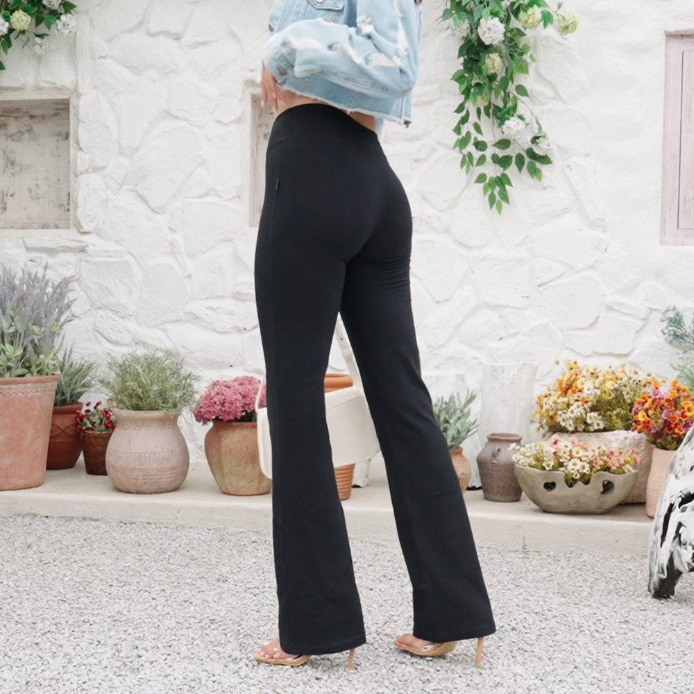 부츠컷레깅스 겨울레깅스 니트 여자 면 쫄바지 빅사이즈 여성 타이즈 힙업 러닝 AH03 이미지 4