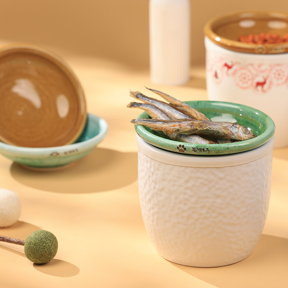 블랙포우 고양이 도자기 식기 하단받침대 보스턴 - 상세 이미지 4