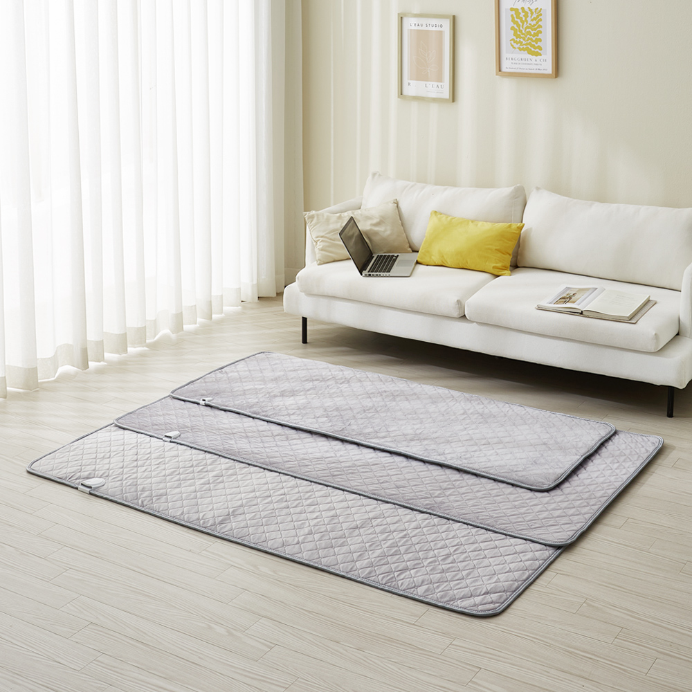 침대 전기장판 1인용 탄소매트 극세사그레이 온열매트 숏미니싱글