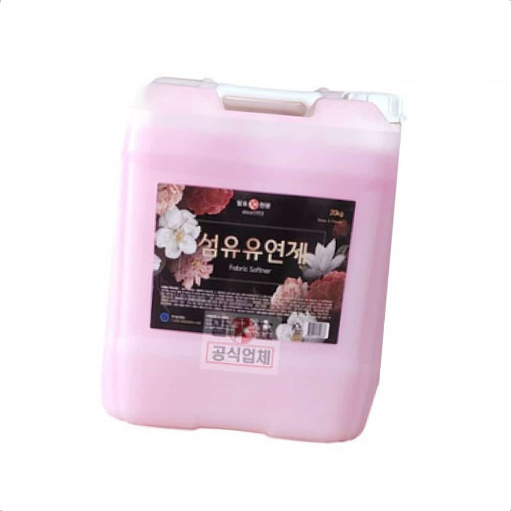 희드라 섬유유연제 20Kg 18.5L 업소용 대용량 장미향 말표희드라 세탁소섬유린스 : 운이가게