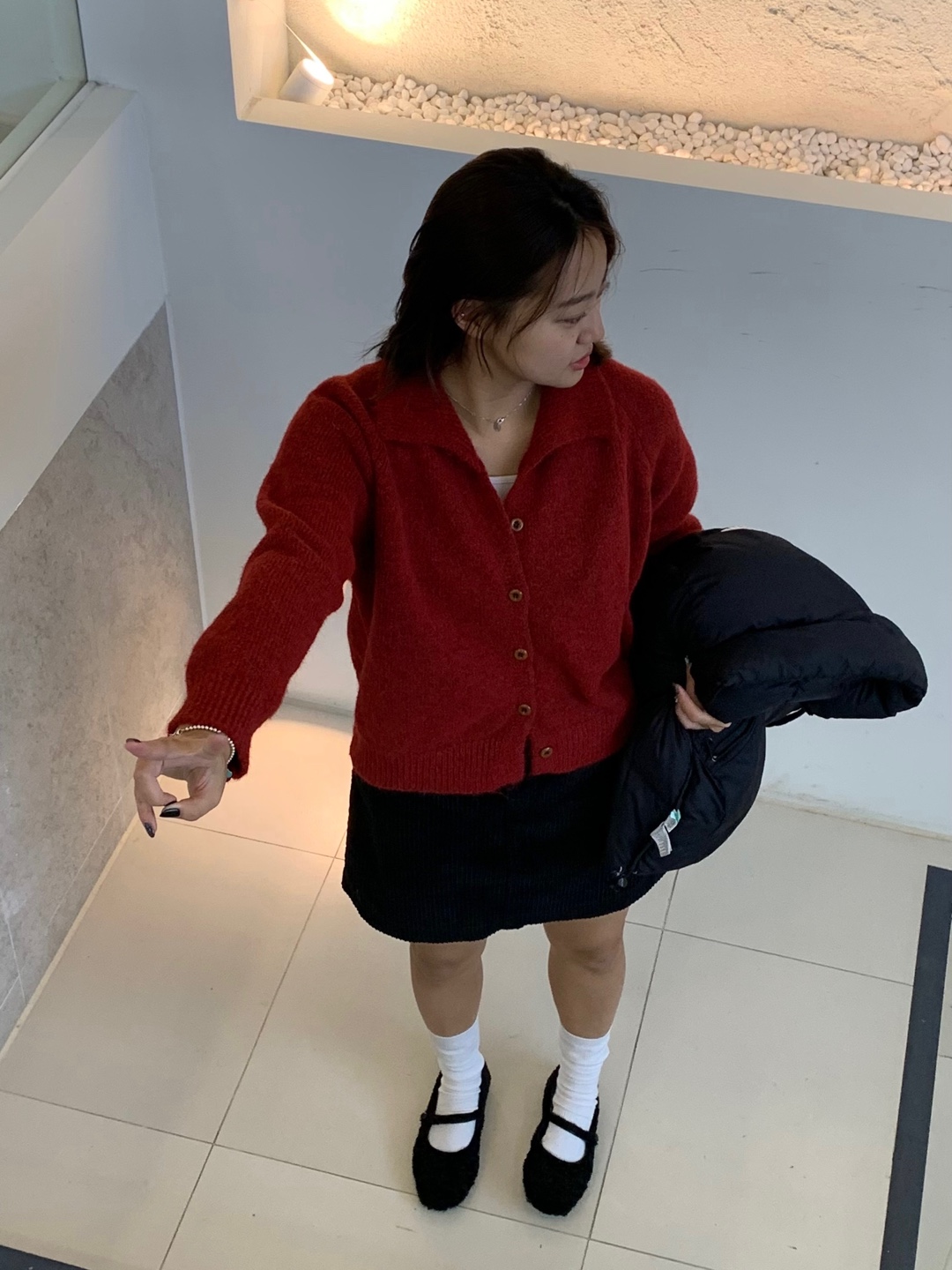 뽀글이플렛 발레코어신발 뽀글이메리제인 페이크퍼단화 - 상세 이미지 3