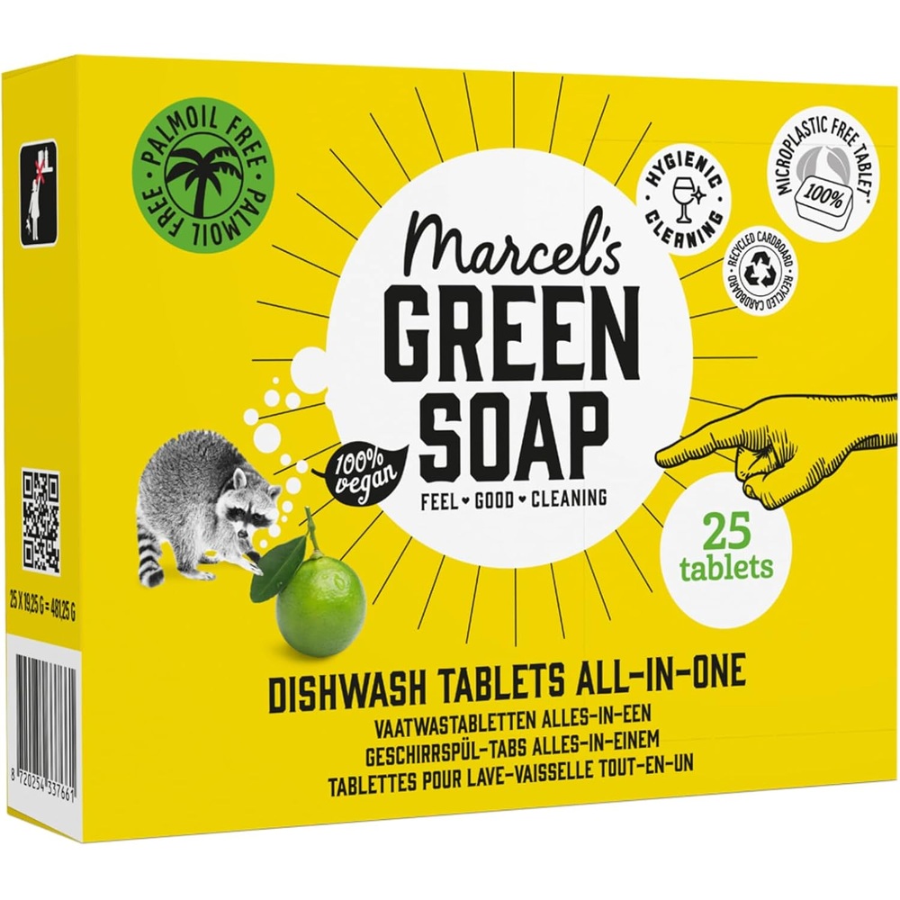 Marcels Green Soap 올인원 식기세척기 세제 자몽 라임향 25개입 수용성필름 - 상품 이미지