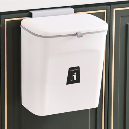 SL71399 싱크대 걸이 쓰레기통 음식물 화이트 휴지통