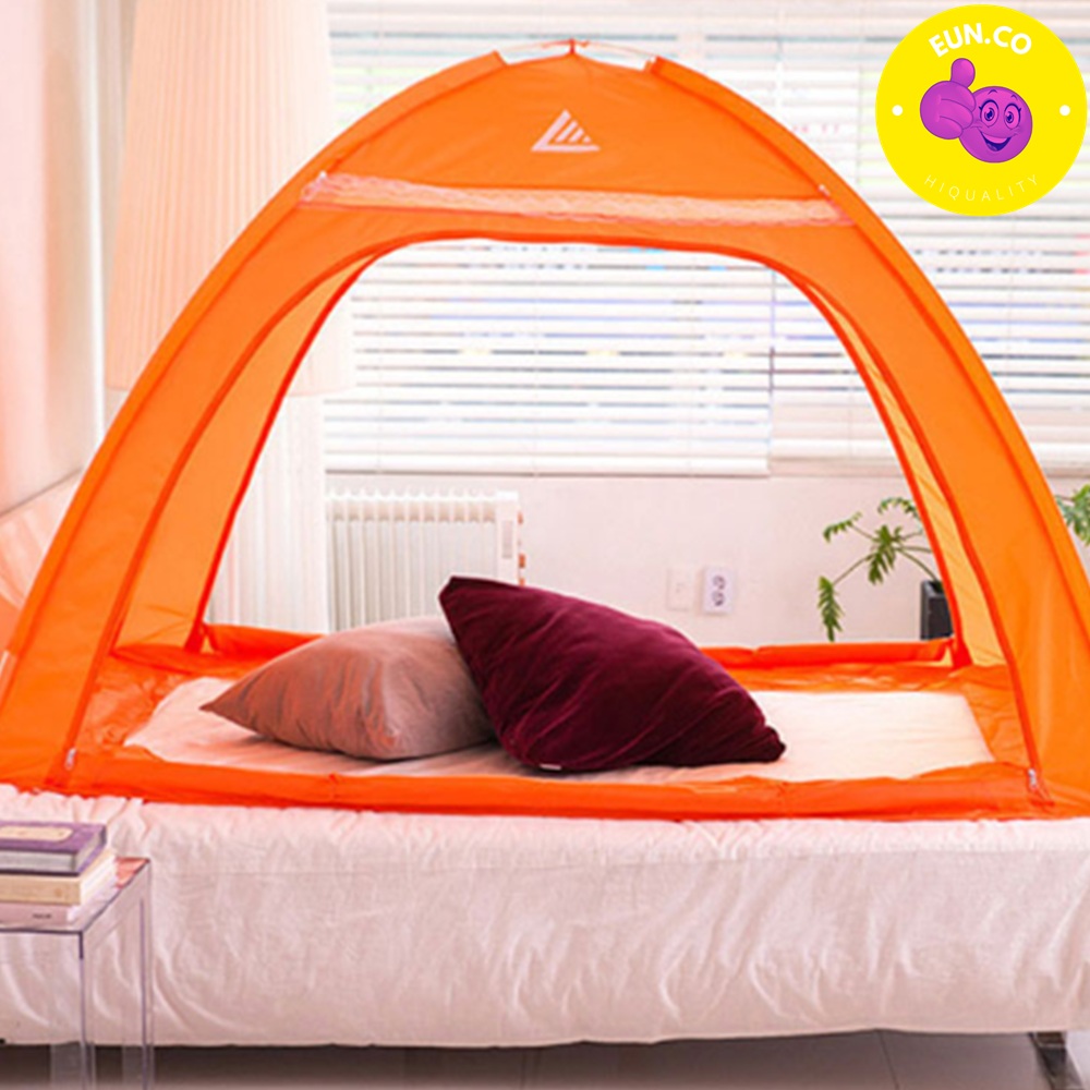 침대위 난방 텐트 겨울 보온 양문형 원터치텐트
