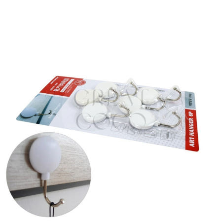 그코 바둑알행거(흰색) 붙이는후크 사진액자걸이 접착식고리 못없이액자걸기 무타공주방걸이