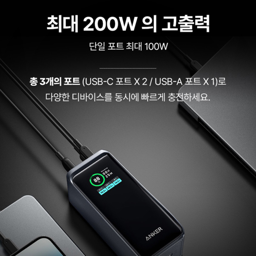 [Bundle 앤커 프라임 20000mAh 200W 보조배터리 A1336 + 충전 스테이션 100W A1902 사진 4