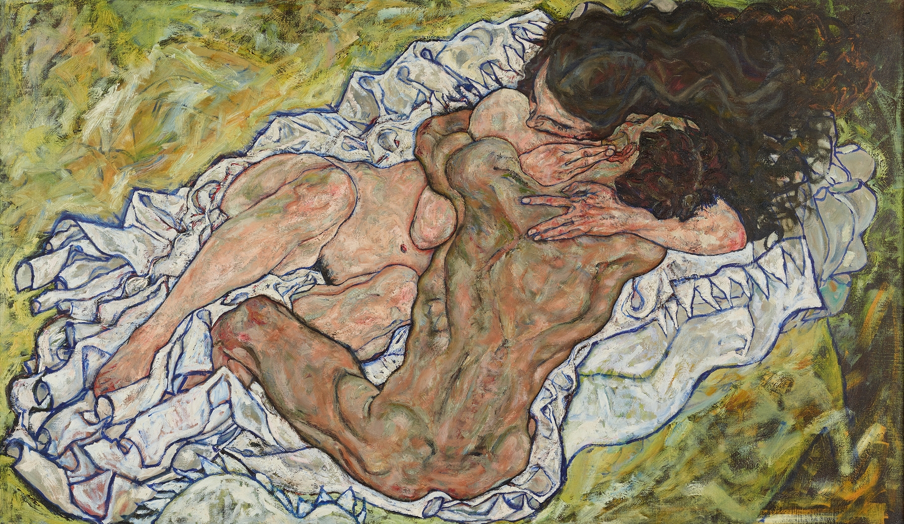에곤 쉴레 - Self-Portrait with Lowered Head - 캔버스액자 감성선물 - 상세 이미지 2