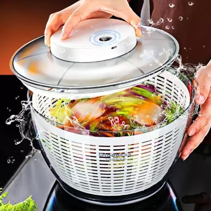 야채탈수기 업소용 전동 물기제거 채소 야채탈수 A.4800ml - 상품 이미지