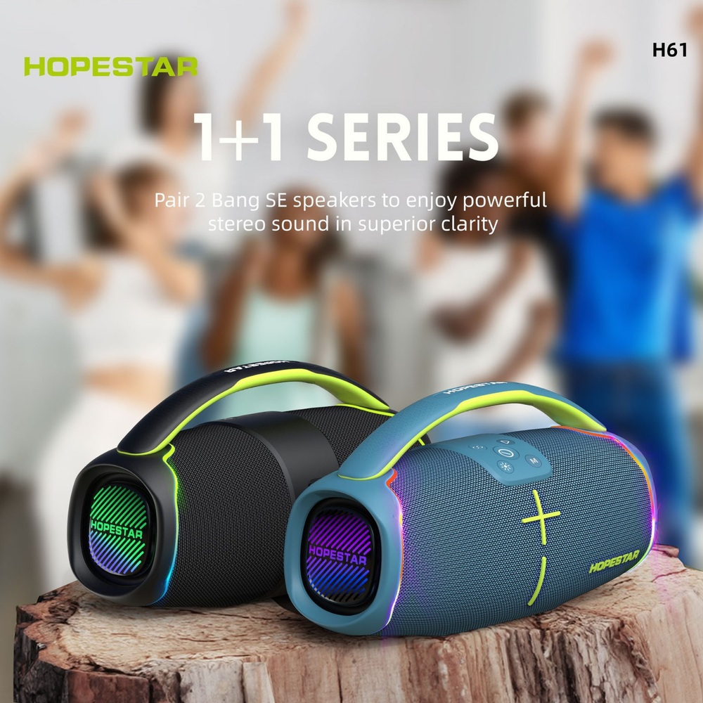 HOPESTAR H61 50W 고출력 휴대용 야외 무선 블루투스 스피커 RGB 조명 방수 - 상세 이미지 3