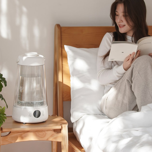 가열식 스텐 가습기 저소음 글라스팟 가습기 스탠드형 온열 가습기