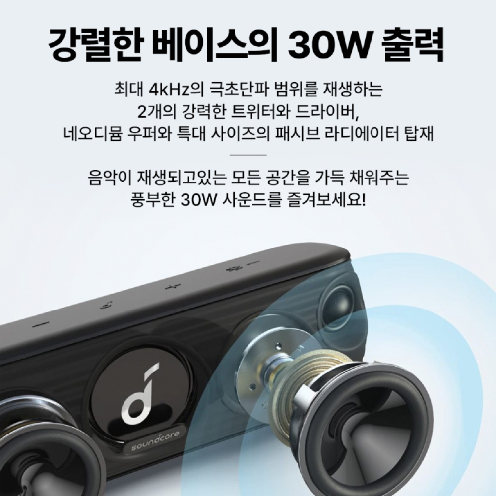 앤커 사운드코어 모션플러스 30W 방수 블루투스스피커  A3116 - 상세 이미지 4