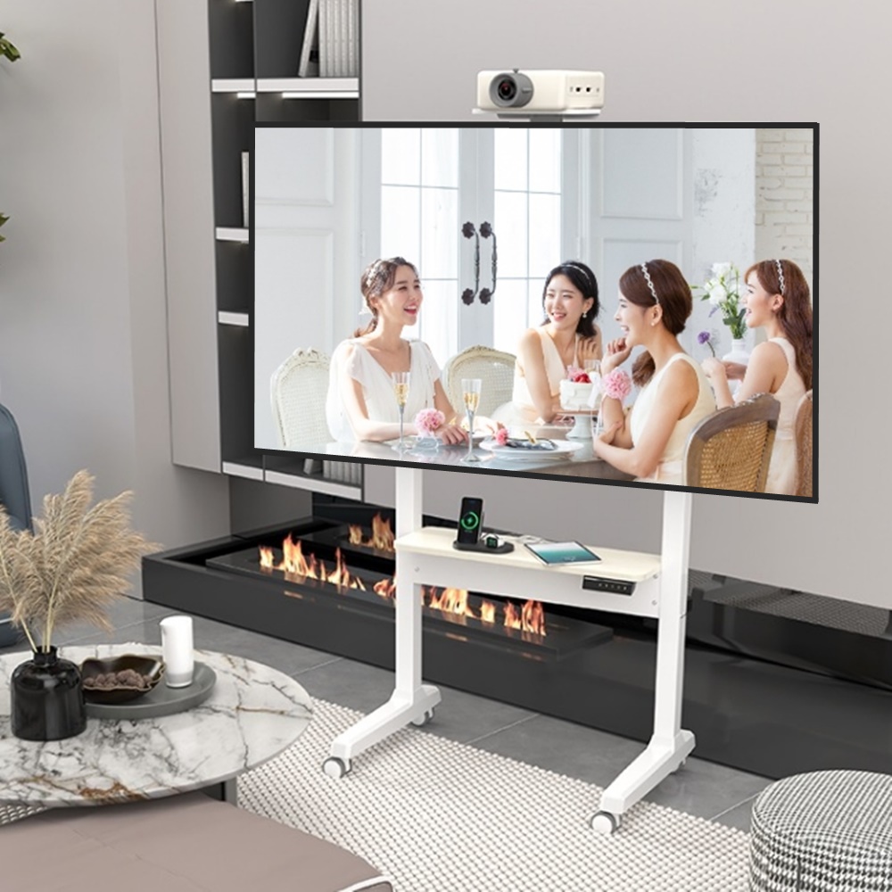 이동식 TV 거치대 전동식 전자칠판 스탠드 218cm(86인치) - 상품 이미지