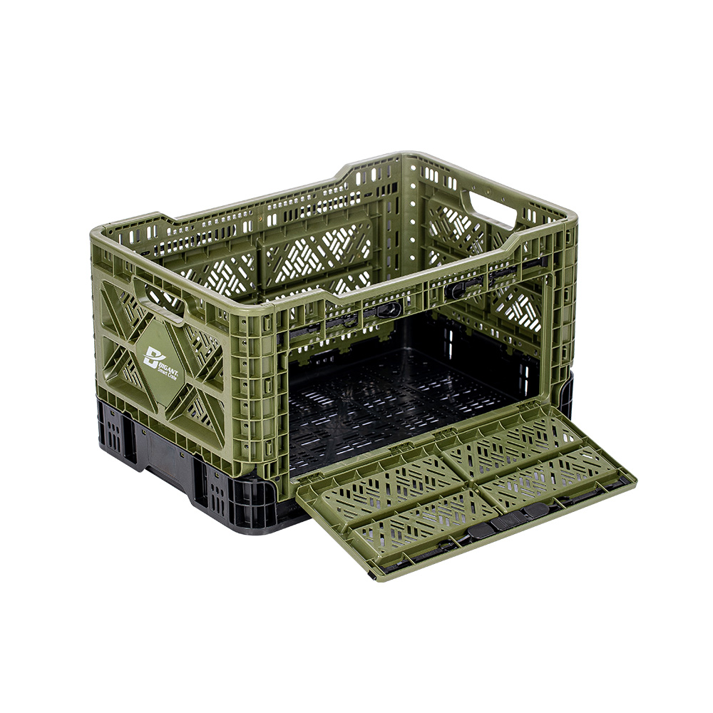 빅앤트 48리터 앞문 오픈형 폴딩박스 밀크 박스 플라스틱 접이식 수납 상자