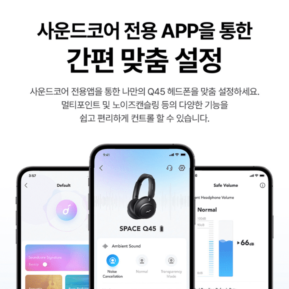 앤커 사운드코어 스페이스 Q45 노이즈캔슬링 무선헤드폰 A3040