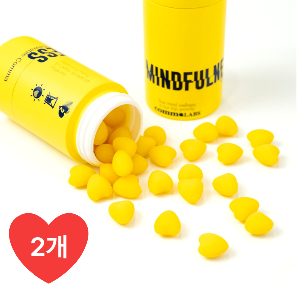 L 테아닌 스트레스로 인한 긴장완화 건강기능식품 마음챙김 츄어블 콤마 30캡슐, 2개 - 상품 이미지