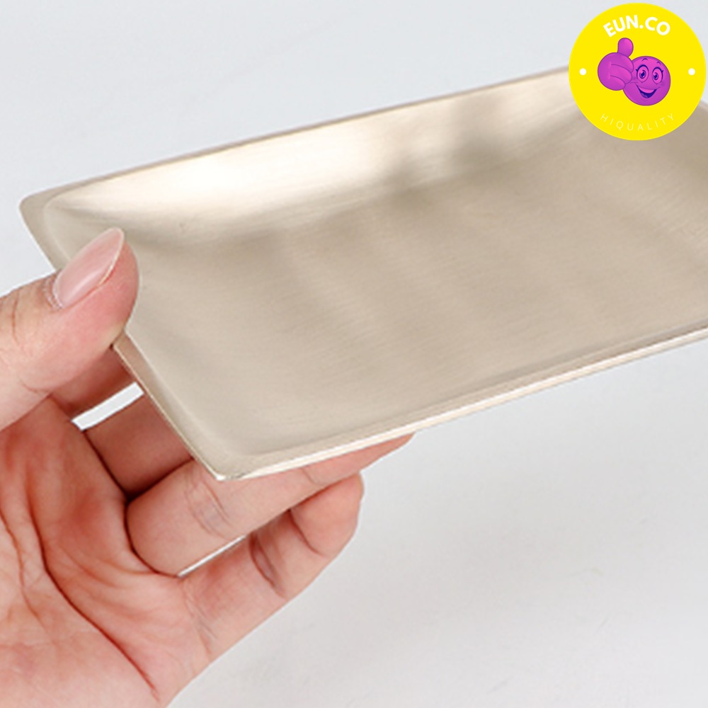 놋쇠 반찬그릇 전통유기 긴사각접시 찬그릇 손님대접