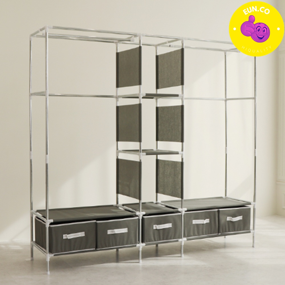 간편설치 드레스룸 행거 부직포옷장 옷걸이거치대 조립식행거 옷정리