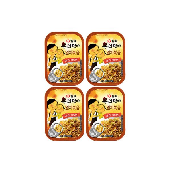 샘표우리엄마 멸치볶음 50g x4개 /통조림/반찬/캠핑요리 : 이지라이프몰90