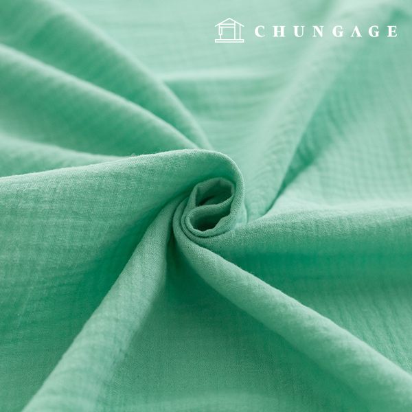 이중 요루 거즈 원단 대폭 면 워싱 천 무형광 크리미 25종 한마