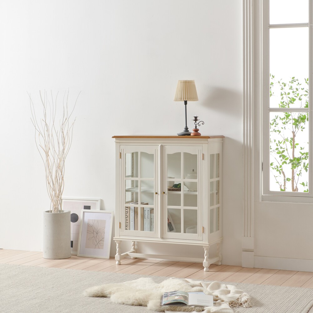 까사홈 로즈 아이보리  장식장