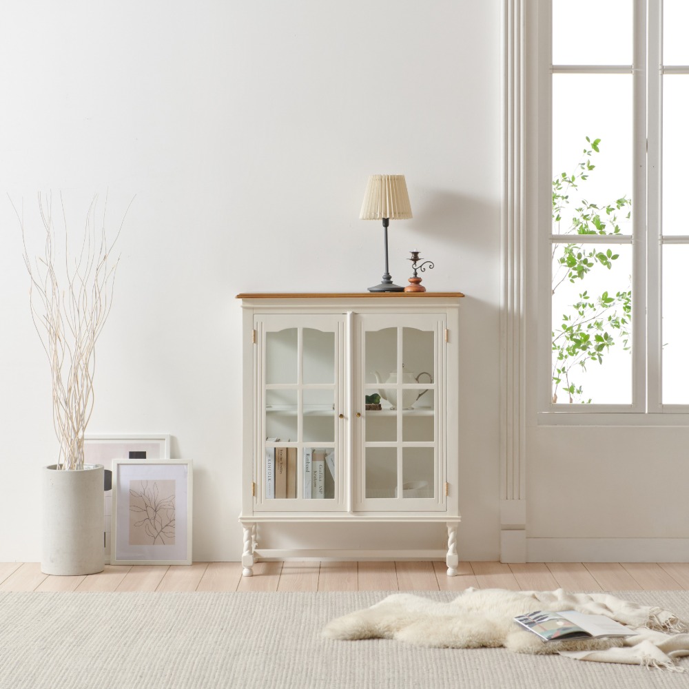 까사홈 로즈 아이보리  장식장