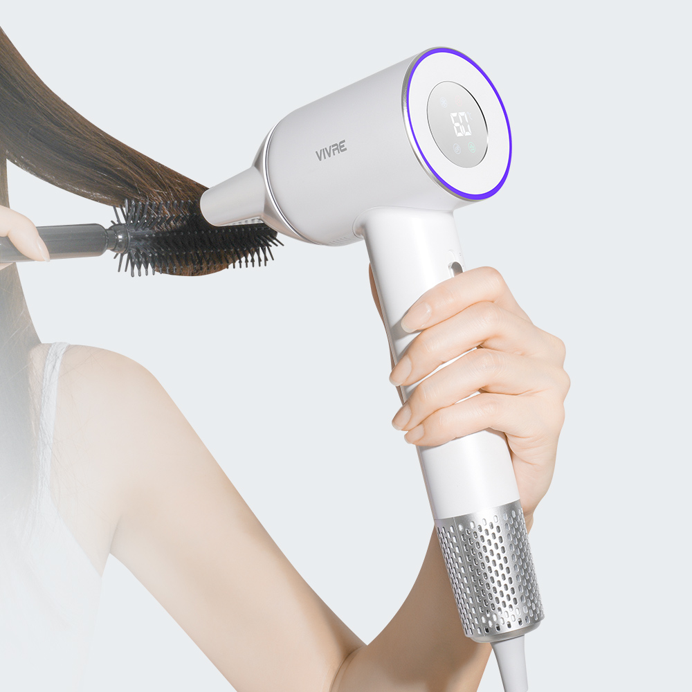 비브르 헤어 드라이기 BLDC 전문가용 음이온 초경량 LED 스마트 온도조절