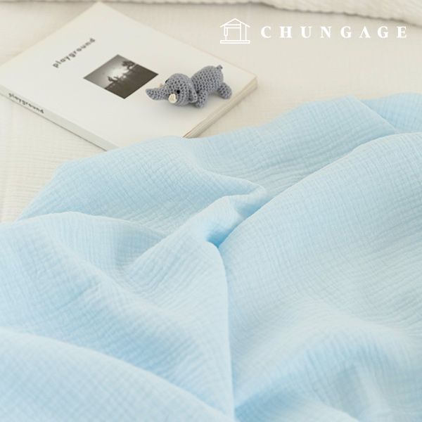 이중 요루 거즈 원단 대폭 면 워싱 천 무형광 크리미 25종 한마