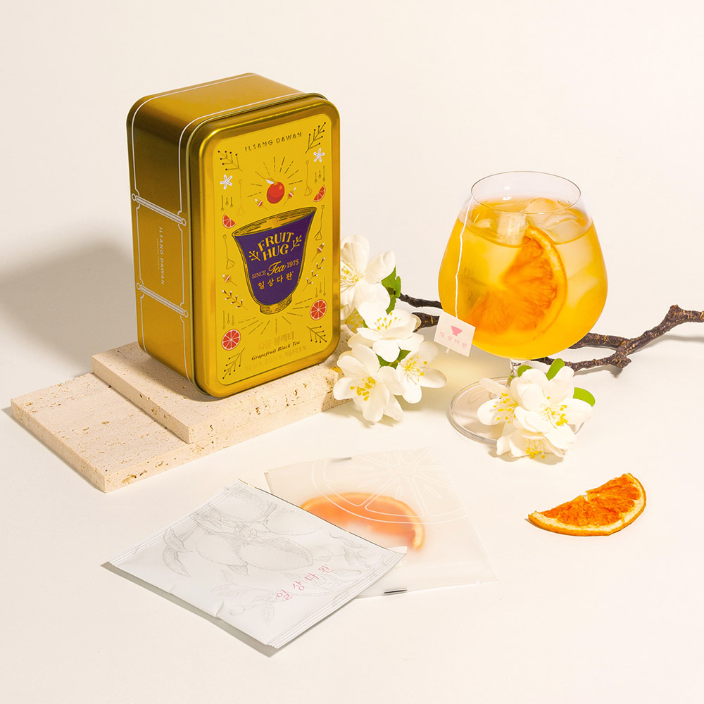 쌍계명차 과일허그 티캔 자몽블랙티 6티백 과일허브차 블렌딩티