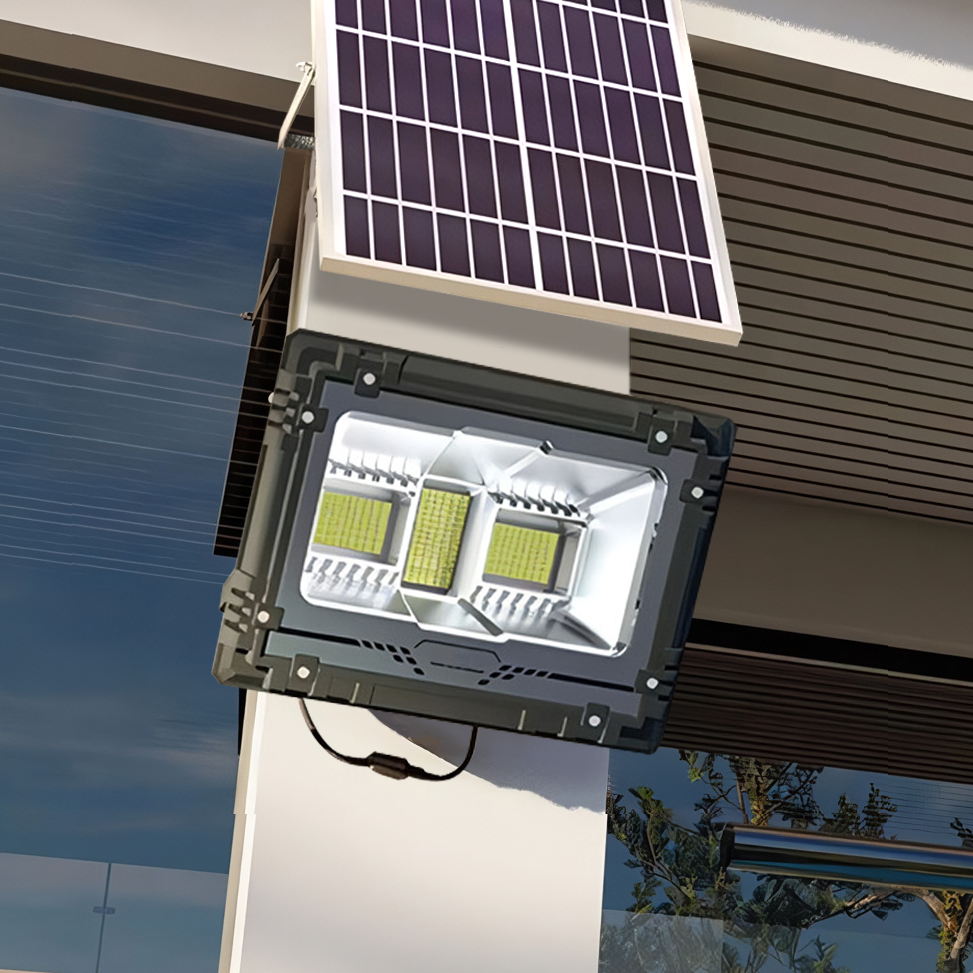 태양광 투광등 500W 태양열 조명 LED가로등 공원 아파트 실외 야적장 항만 공사장 설치 - 상품 이미지