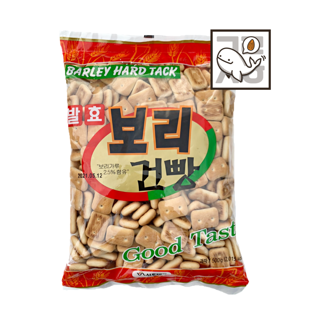 고래상회 보리건빵 500g 신흥제과 주전부리 맥주안주 회사간식 탕비실 - 상품 이미지