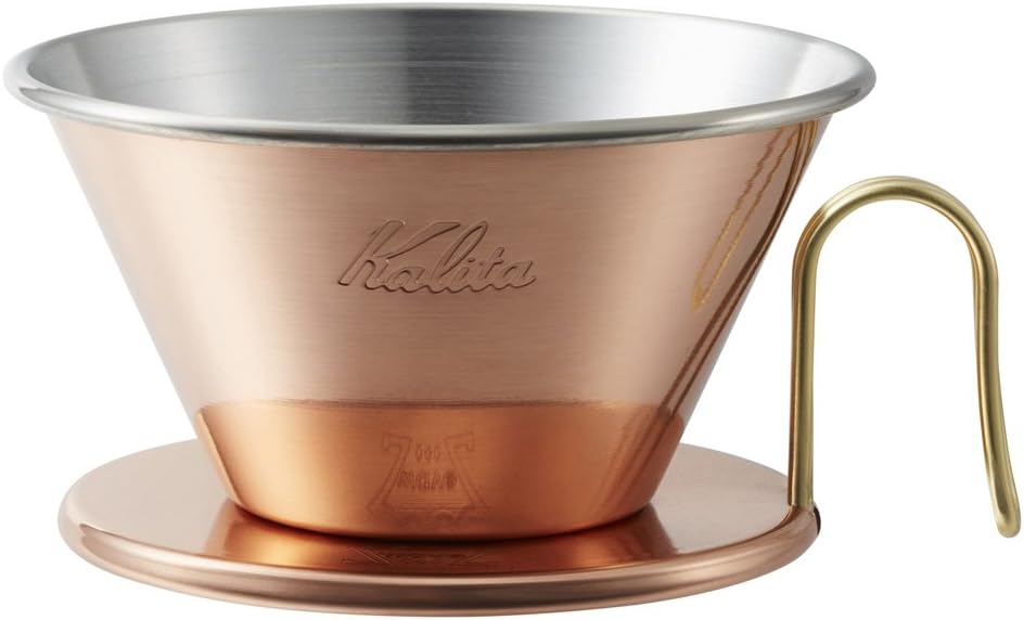 칼리타 Kalita 핸드 드립 드리퍼 츠바메 웨이브 WDC-185 브론즈 - 상품 이미지