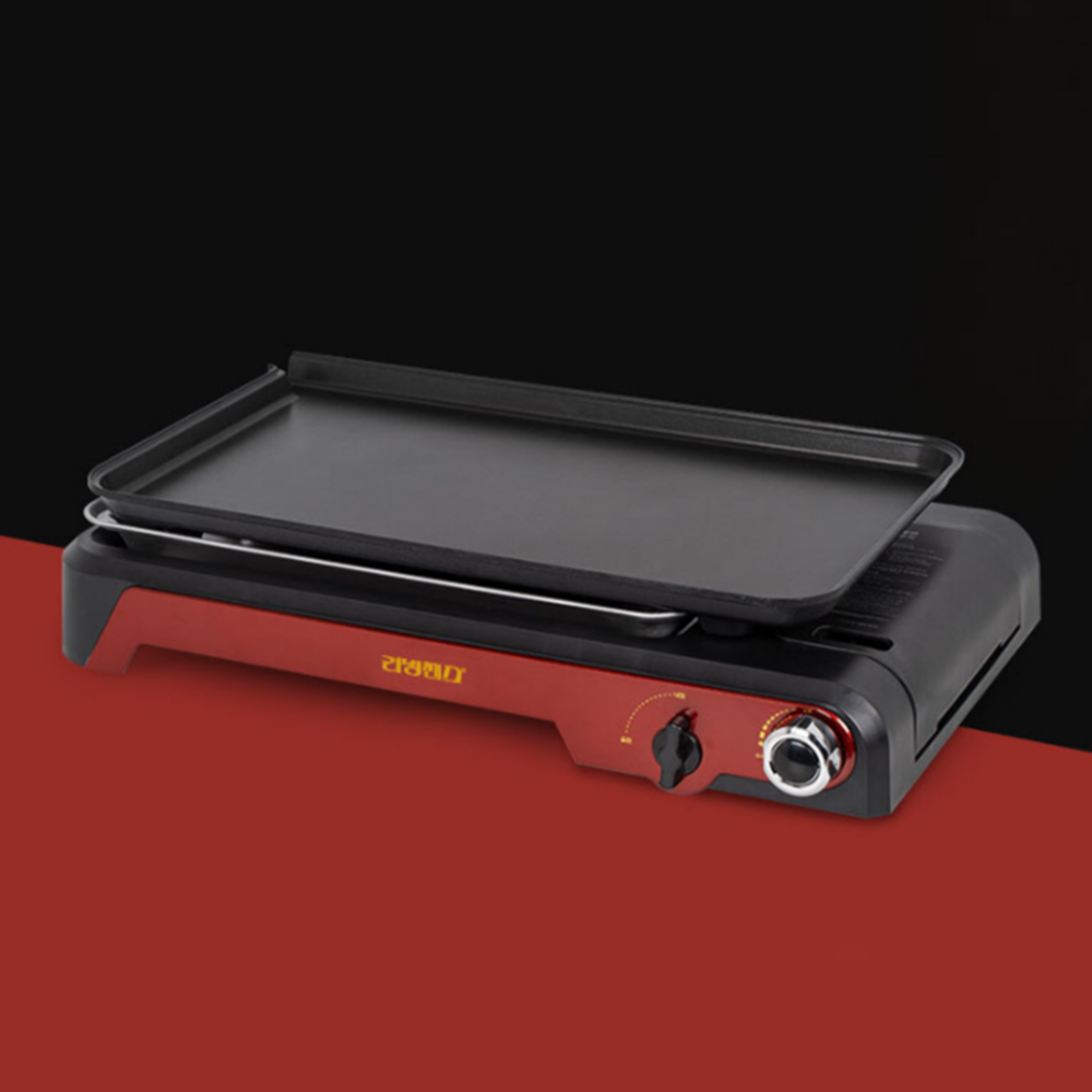 부탄가스그릴 가스 불판 대형 사각 캠핑 휴대용 와이드 그릴