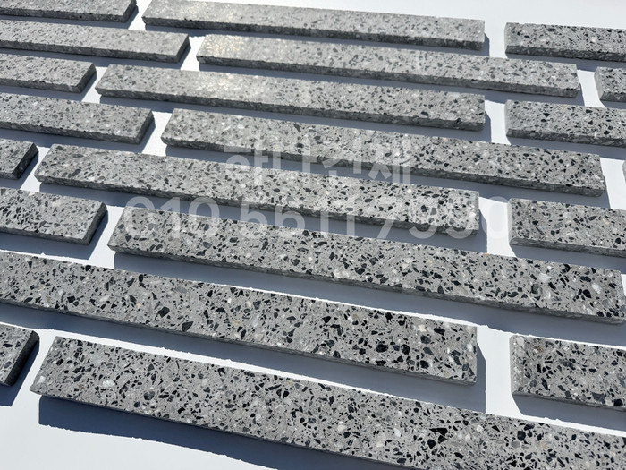 테라조 모노타일 500x50x12T 그레이 / 하다건재 와이드벽돌타일