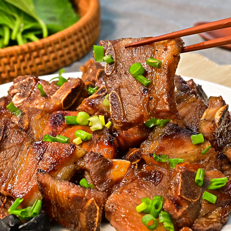 [고기함량 95%] 포천식 흑마늘 수제 간장 LA돼지갈비 600g 한돈