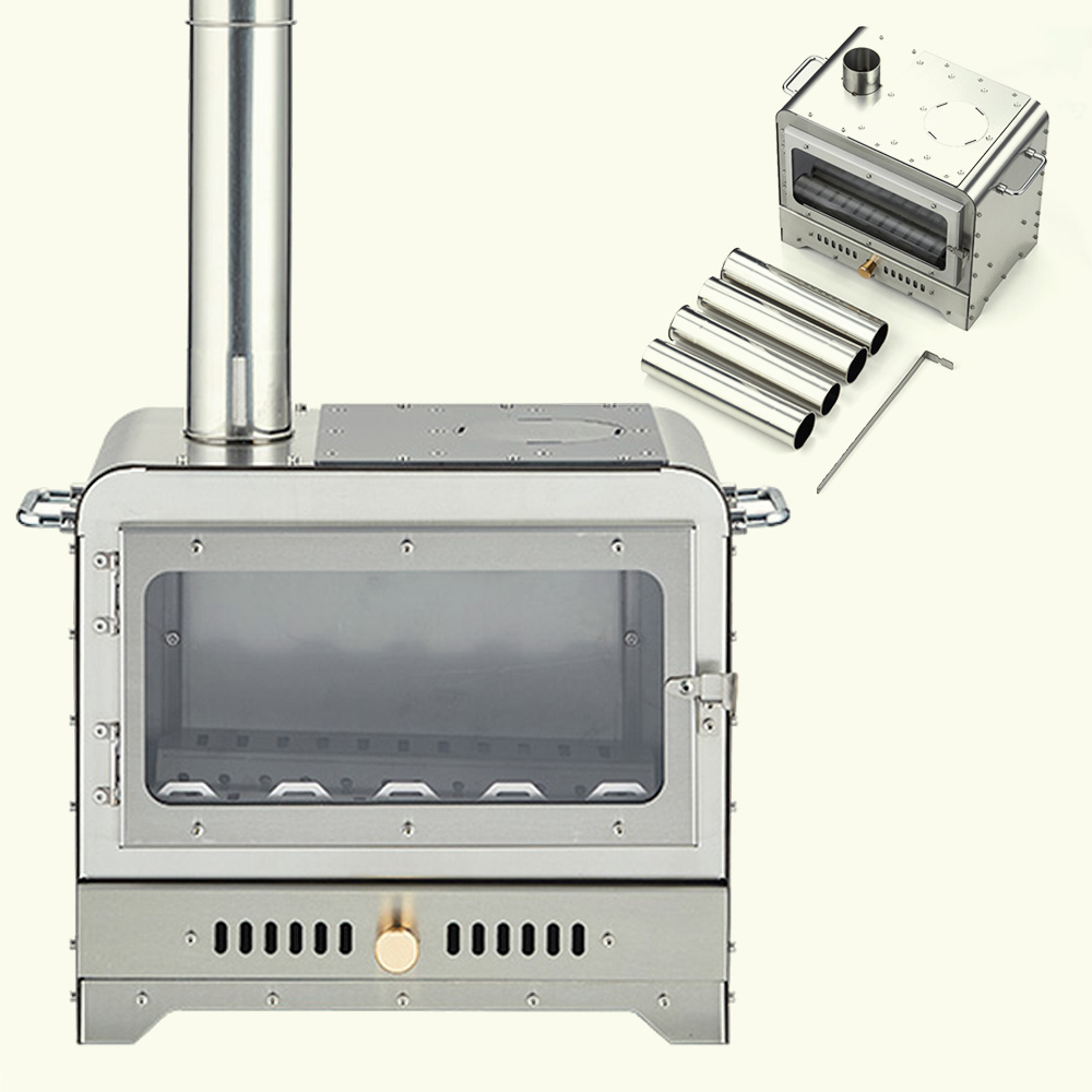 캠핑 화목난로 장작 펠릿 스토브 불멍 미니 화로 이중연소