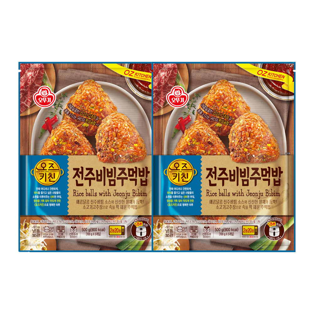 오뚜기 오즈키친 전주비빔주먹밥 500g, 2개 - 상품 이미지