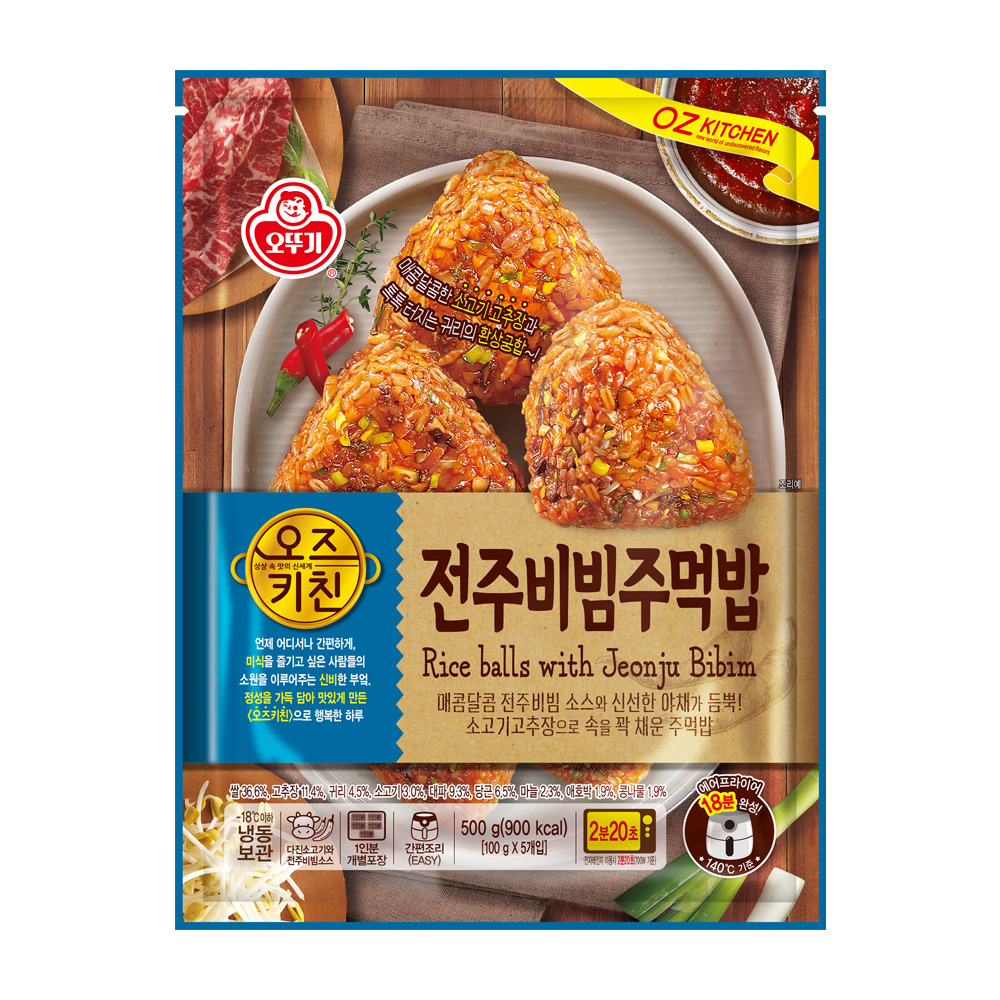 오뚜기 오즈키친 전주비빔주먹밥 500g, 1개 - 상품 이미지