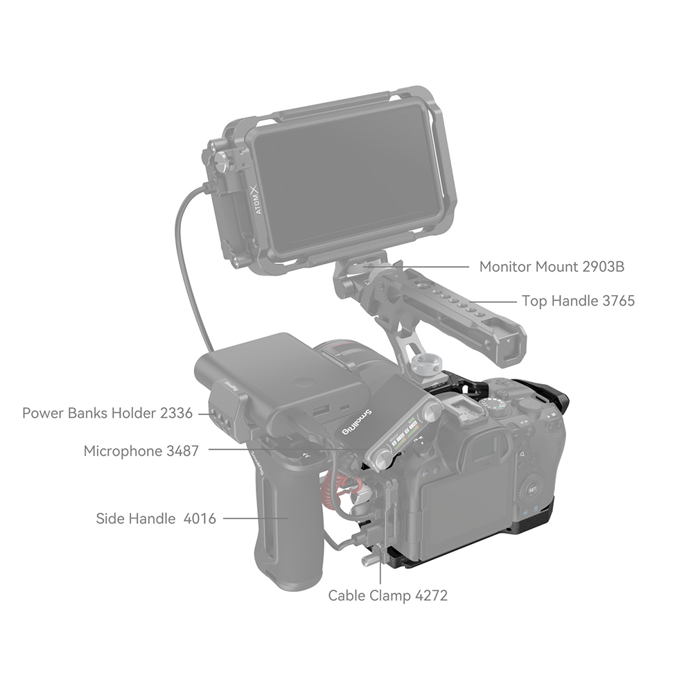 스몰리그 4161 블랙맘바 캐논 EOS R6 Mark II 케이지 이미지 6