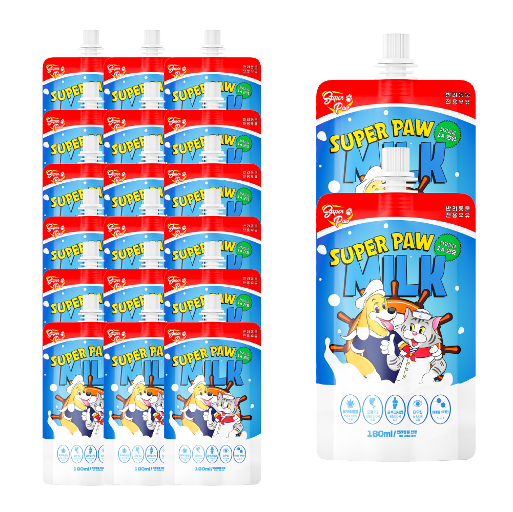 (2박스) 슈퍼포우 펫밀크 180ml, 20개