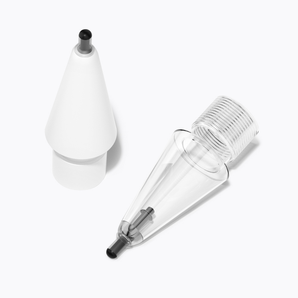 지니비 말랑말랑 흑당 펜촉 2개입, 무소음 S펜질감 아이패드 애플펜슬 프로 2세대 1세대