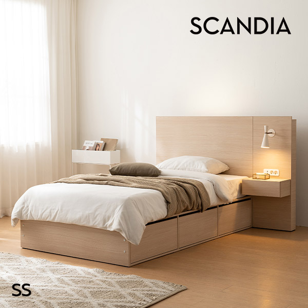스칸디아 스테이 호텔LED 수납침대(SS-40T 하이엔드 독립 매트) / SS침대