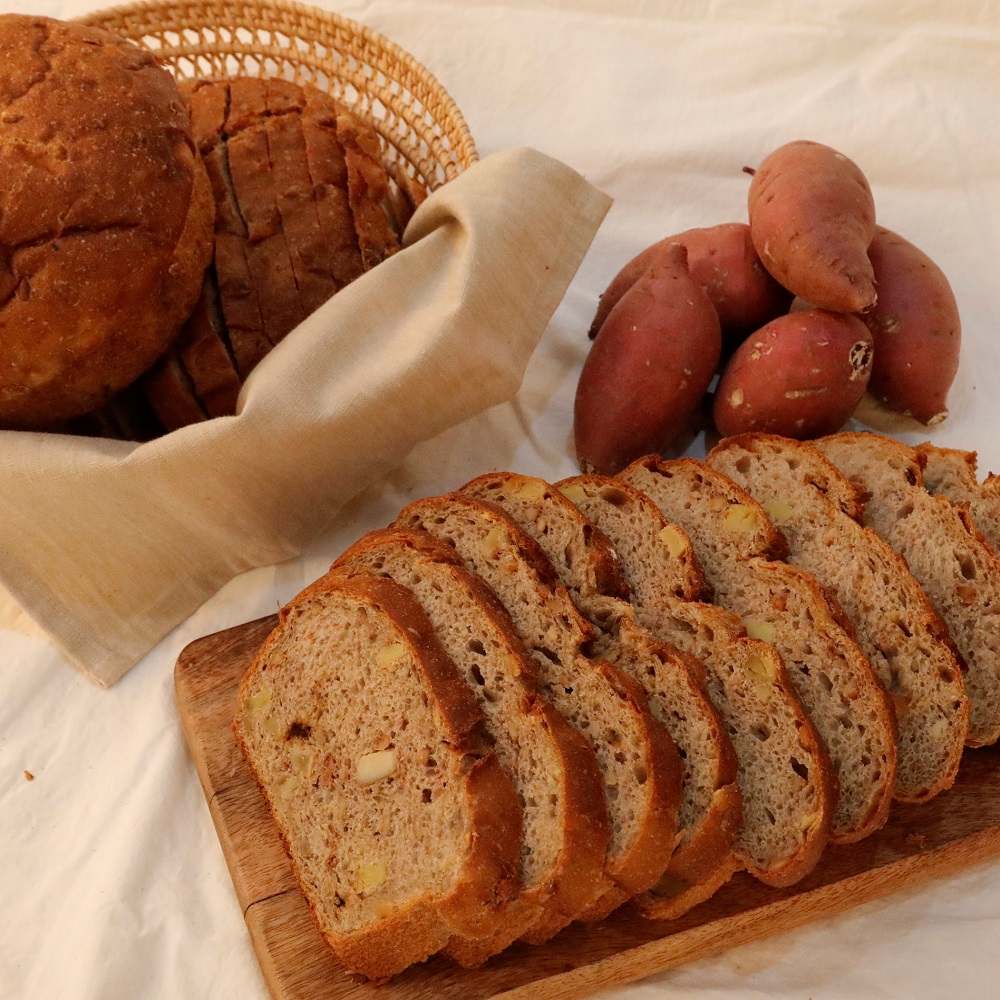 봄내 시골 고구마빵 통밀빵 깜빠뉴 880g 군고구마로 만든 비건 샌드위치 치아바타 모닝 통밀식빵 - 상세 이미지 5