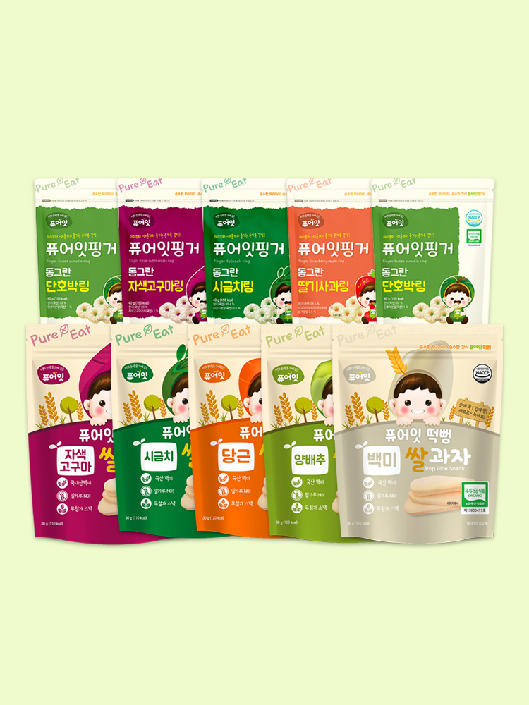 퓨어잇 유기농 쌀떡뻥 5봉+야채링 5봉 - 상세 이미지 2