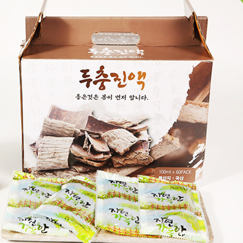 엄마애손 두충 나무 진액 즙 100% 100ml 60포 2박스 국내산 추출액 한방 약초 이미지 6
