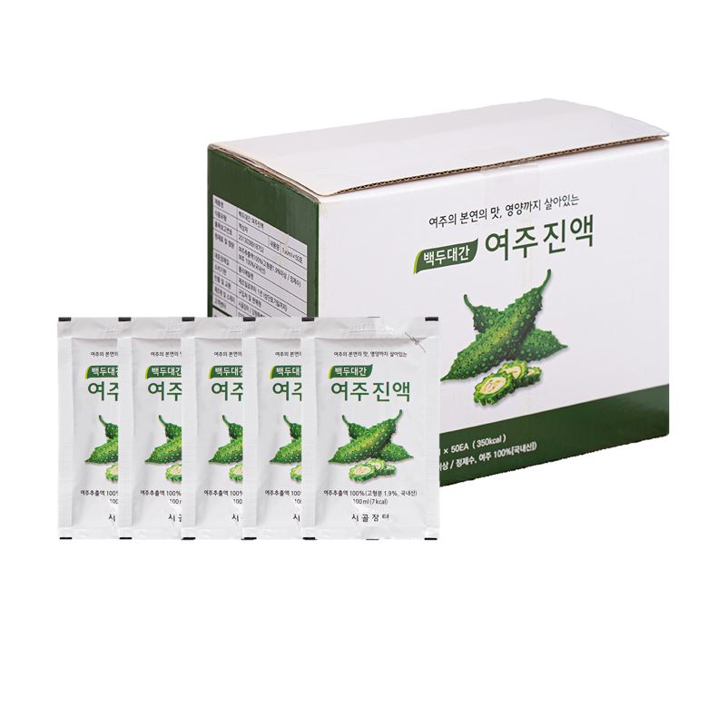 시골장터 여주 즙 50포 100ml 진액 백두대간 건강나라 국내산 국산 100% 이미지 3